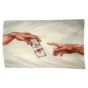 funny Creation of Man White Claw banner 55” x 33.5”